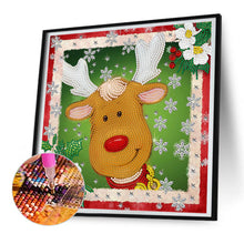 Load image into Gallery viewer, Diamond Painting - Partial Special Shaped - christmas elk (30*30CM)