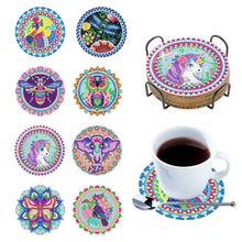 Load image into Gallery viewer, Diamond Crafts Coasters Diamond Painting Coasters (8PCS Flowers Animals)
