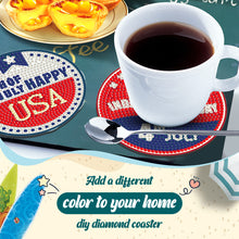 Load image into Gallery viewer, Diamond Crafts Coasters Diamond Painting Coasters (10PCS Independence Day)