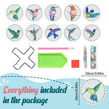 Load image into Gallery viewer, Diamond Crafts Coasters Diamond Painting Coasters (10PCS Hummingbird)