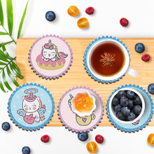 Load image into Gallery viewer, Diamond Crafts Coasters Diamond Painting Coasters (6PCS Cartoon Unicorn)