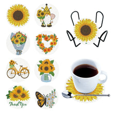Load image into Gallery viewer, Diamond Crafts Coasters Diamond Painting Coasters (8PCS Sunflower)