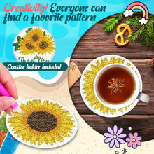 Load image into Gallery viewer, Diamond Crafts Coasters Diamond Painting Coasters (8PCS Sunflower)
