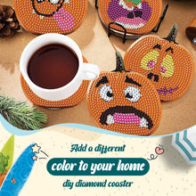 Load image into Gallery viewer, Diamond Painting Art Coaster Kit Special Shape (8PCS Odd Pumpkin)