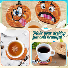 Load image into Gallery viewer, Diamond Painting Art Coaster Kit Special Shape (8PCS Odd Pumpkin)