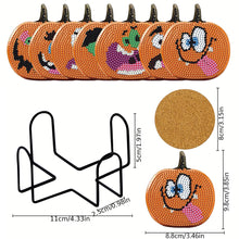 Load image into Gallery viewer, Diamond Painting Art Coaster Kit Special Shape (8PCS Odd Pumpkin)