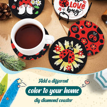 Load image into Gallery viewer, Diamond Painting Art Coaster Kit Special Shape (8PCS Goblin Ladybird)