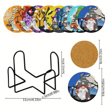 Load image into Gallery viewer, Diamond Painting Art Coaster Kit Special Shape (8PCS Halloween Gnome)
