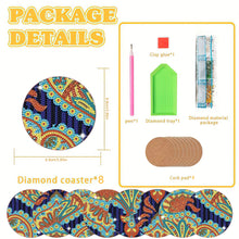 Load image into Gallery viewer, Diamond Painting Art Coaster Kit Special Shape (8PCS Mandala)