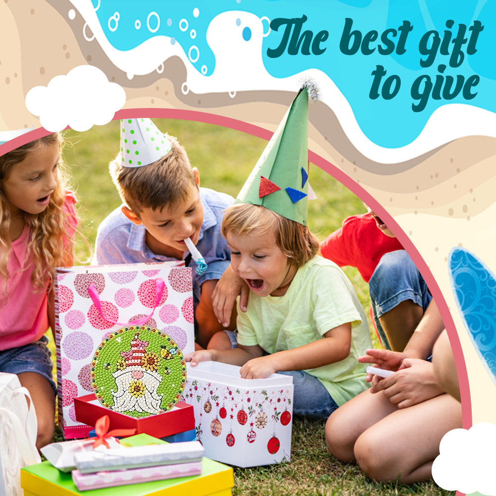 Diamond Painting Art Coaster Kit Special Shape (8PCS Garden Gnome)