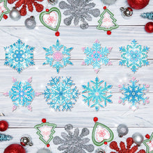 Load image into Gallery viewer, Diamond Painting Art Coaster Kit Special Shape (8PCS Winter Snowflakes)