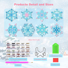 Load image into Gallery viewer, Diamond Painting Art Coaster Kit Special Shape (8PCS Winter Snowflakes)