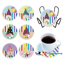 Load image into Gallery viewer, Diamond Painting Art Coaster Kit Special Shape (6PCS Party Gnome)