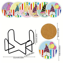 Load image into Gallery viewer, Diamond Painting Art Coaster Kit Special Shape (6PCS Party Gnome)