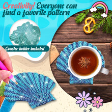 Load image into Gallery viewer, Diamond Painting Art Coaster Kit Special Shape (8PCS Seaside Shell)