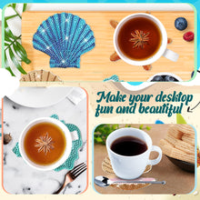 Load image into Gallery viewer, Diamond Painting Art Coaster Kit Special Shape (8PCS Seaside Shell)