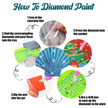 Load image into Gallery viewer, Diamond Painting Art Coaster Kit Special Shape (8PCS Seaside Shell)