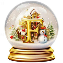 Load image into Gallery viewer, Diamond Painting - Full Round - Christmas Alphabet Crystal Ball F (40*40CM)