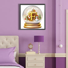 Load image into Gallery viewer, Diamond Painting - Full Round - Christmas Alphabet Crystal Ball F (40*40CM)