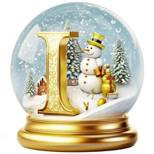 Load image into Gallery viewer, Diamond Painting - Full Round - Christmas Alphabet Crystal Ball I (40*40CM)