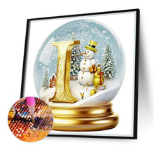 Load image into Gallery viewer, Diamond Painting - Full Round - Christmas Alphabet Crystal Ball I (40*40CM)