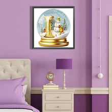 Load image into Gallery viewer, Diamond Painting - Full Round - Christmas Alphabet Crystal Ball I (40*40CM)