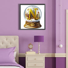 Load image into Gallery viewer, Diamond Painting - Full Round - Christmas Alphabet Crystal Ball N (40*40CM)