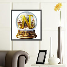 Load image into Gallery viewer, Diamond Painting - Full Round - Christmas Alphabet Crystal Ball N (40*40CM)
