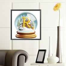 Load image into Gallery viewer, Diamond Painting - Full Round - Christmas Alphabet Crystal Ball R (40*40CM)
