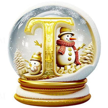 Load image into Gallery viewer, Diamond Painting - Full Round - Christmas Alphabet Crystal Ball T (40*40CM)