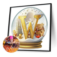 Load image into Gallery viewer, Diamond Painting - Full Round - Christmas Alphabet Crystal Ball W (40*40CM)