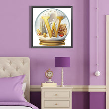 Load image into Gallery viewer, Diamond Painting - Full Round - Christmas Alphabet Crystal Ball W (40*40CM)