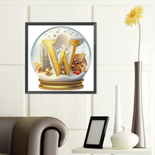 Load image into Gallery viewer, Diamond Painting - Full Round - Christmas Alphabet Crystal Ball W (40*40CM)