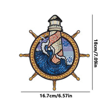 Load image into Gallery viewer, Special Shape Diamond Drawing Hanging Kit Suncatcher (Lighthouse Rudder)