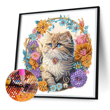 Load image into Gallery viewer, Diamond Painting - Partial Special Shaped - Garland Cat (30*30CM)