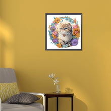 Load image into Gallery viewer, Diamond Painting - Partial Special Shaped - Garland Cat (30*30CM)