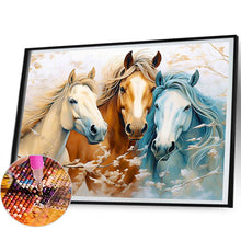 Load image into Gallery viewer, Diamond Painting - Full Round - horse admiring flowers (50*40CM)