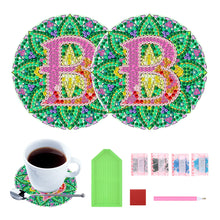 Load image into Gallery viewer, 2PCS Diamond Painting Art Coaster Kit Special Shape Diamond Painting DIY Coaster