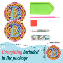 Load image into Gallery viewer, 2PCS Diamond Painting Art Coaster Kit Special Shape Diamond Painting DIY Coaster