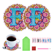 Load image into Gallery viewer, 2PCS Diamond Painting Art Coaster Kit Special Shape Diamond Painting DIY Coaster