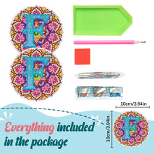 Load image into Gallery viewer, 2PCS Diamond Painting Art Coaster Kit Special Shape Diamond Painting DIY Coaster