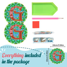 Load image into Gallery viewer, 2PCS Diamond Painting Art Coaster Kit Special Shape Diamond Painting DIY Coaster