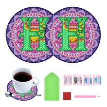 Load image into Gallery viewer, 2PCS Diamond Painting Art Coaster Kit Special Shape Diamond Painting DIY Coaster