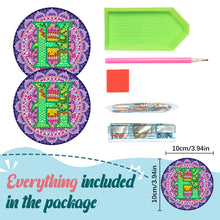 Load image into Gallery viewer, 2PCS Diamond Painting Art Coaster Kit Special Shape Diamond Painting DIY Coaster
