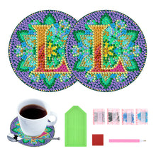 Load image into Gallery viewer, 2PCS Diamond Painting Art Coaster Kit Special Shape Diamond Painting DIY Coaster