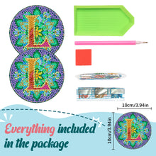 Load image into Gallery viewer, 2PCS Diamond Painting Art Coaster Kit Special Shape Diamond Painting DIY Coaster