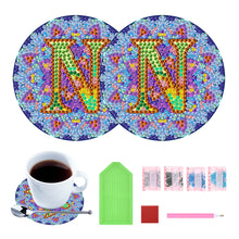 Load image into Gallery viewer, 2PCS Diamond Painting Art Coaster Kit Special Shape Diamond Painting DIY Coaster