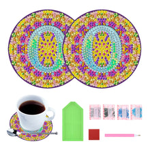Load image into Gallery viewer, 2PCS Diamond Painting Art Coaster Kit Special Shape Diamond Painting DIY Coaster