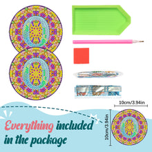 Load image into Gallery viewer, 2PCS Diamond Painting Art Coaster Kit Special Shape Diamond Painting DIY Coaster