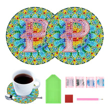 Load image into Gallery viewer, 2PCS Diamond Painting Art Coaster Kit Special Shape Diamond Painting DIY Coaster